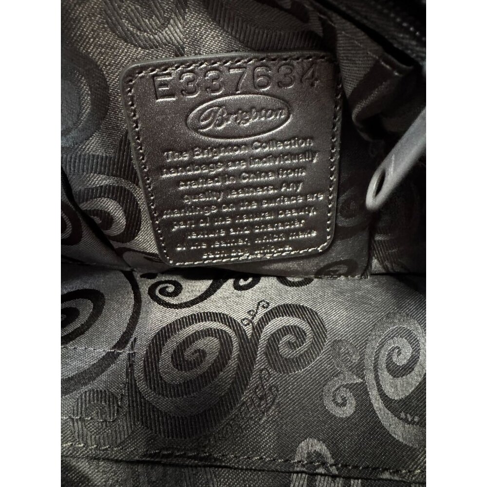 Brighton Jetson Laptop Tote Green Croc Embossed Patent Leather 14 Inch - Picture 8 of 12